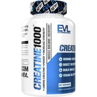 EVLUTIONNUTRITION 肌酸1000保健植物膠囊, 120顆, 1罐
