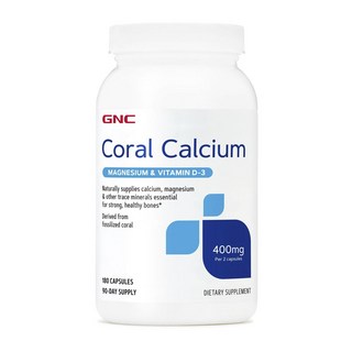 GNC 健安喜 珊瑚鈣鎂&維他命D3保健膠囊 400mg, 180顆, 1罐