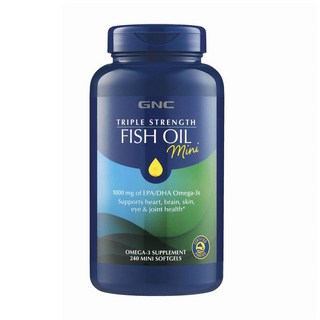 GNC 健安喜 Triple Strength魚油小型軟膠囊 1000mg, 240顆, 1罐