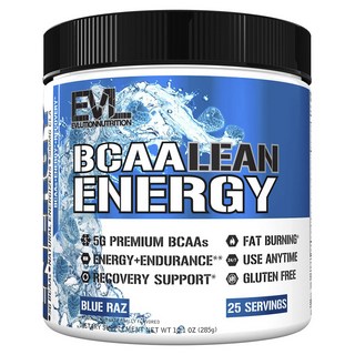 EVLUTIONNUTRITION BCAALEAN支鏈胺基酸能量補充粉 藍覆盆子口味, 1個, 285g