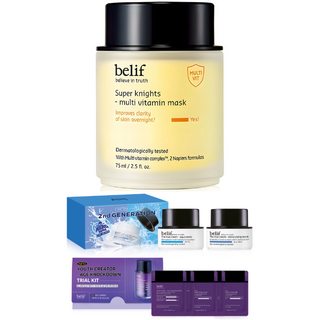 빌리프 슈퍼 나이츠 비타민 마스크, 75ml, 1개 (+빌리프 수분 2종 포함 5종 증정)