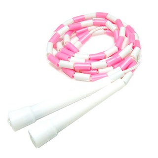 아동 구슬 줄넘기, 화이트 + 핑크, 1개