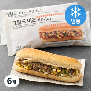 라쿠치나 그릴드비프 파니니 (냉동), 120g, 1개입, 6개
