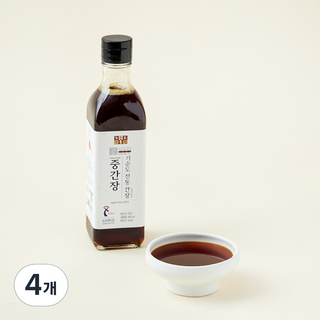 기순도전통장 전통식품 인증 간장, 300ml, 4개