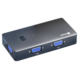 biaze 畢亞茲 VGA KVM切換器, USB二進一出切換器 兩台主機共用一套鍵盤滑鼠 1920*1440高畫質, BICB052, 1個