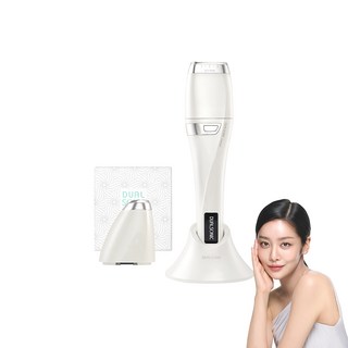 듀얼소닉 럭셔리 뷰티 탄력 피부 마사지기 + 블루밍 모이스처 젤 250ml 세트, JOMT-AH-02A, 화이트
