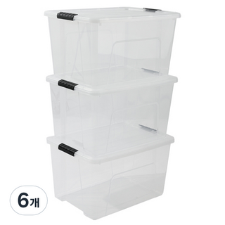 아이리스 리빙박스 DDTB 투명 66L 6개 상품 이미지