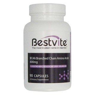 Bestvite BCAA支鏈胺基酸膠囊 800mg, 90顆, 900mg, 1瓶