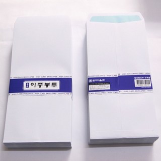 문구마을 이중봉투 100 x 205 mm 화이트 200매 상품 이미지