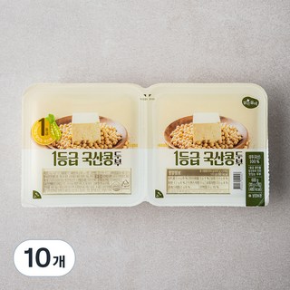맑은물에 1등급 국산콩 두부, 300g, 10개