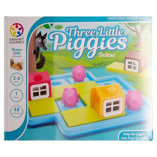 SMART GAMES 三隻小豬 Deluxe, 幼兒益智遊戲, 3-6歲, 48個挑戰, 1組