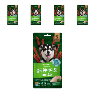 풀무원아미오 강아지 자연담은 간식 육포 유산균 PLUS, 닭가슴살, 50g, 5개