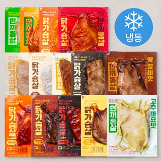 한끼통살 통살 소스 닭가슴살 100g x 14종 세트 (냉동), 14개_