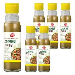 오뚜기 그린바질 드레싱, 215g, 5개