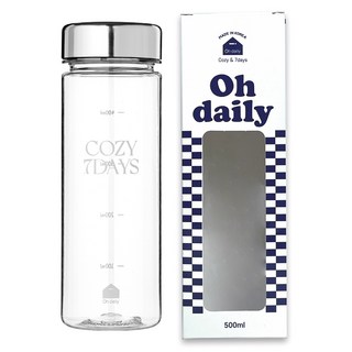 오데일리 보온보냉 메탈 트라이탄 물병, 화이트, 500ml, 1개