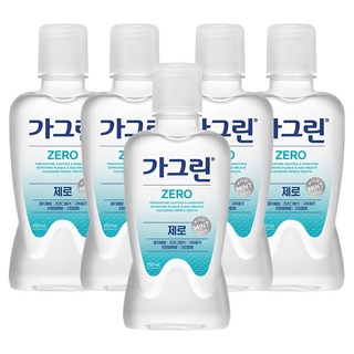 가그린 제로 구강청결제, 250ml, 5개