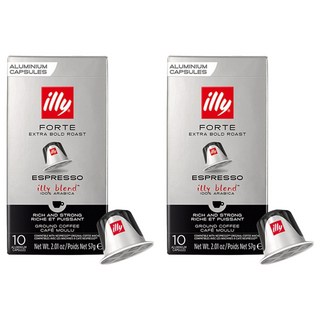 일리 엑스트라 볼드 로스트 에스프레소 그라운드 네스프레소 호환 캡슐커피, 5.7g, 10개입, 2개