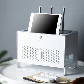 다퍼남 WiFi 데스크탑 공유기 정리함, 1개, 화이트