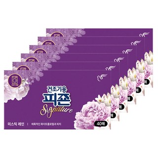건조기용 피죤 시트 섬유유연제 미스틱레인 본품, 40개입, 6개