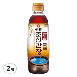샘표 맑은 조선 간장 500ml, 2개 세트 샘표조선간장