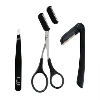 ELLE PARIS 눈썹정리 3종세트, 1세트, 블랙