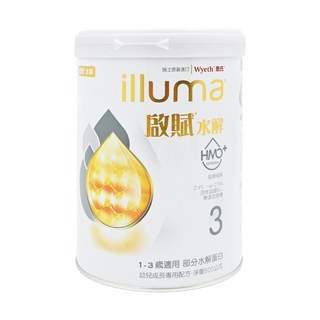 Wyeth 惠氏 illuma 啟賦 水解幼兒成長專用配方奶粉, 1-3歲適用, 部分水解蛋白, 800克, 800g, 1罐