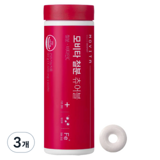 모비타 철분 츄어블 90g, 60정, 3개