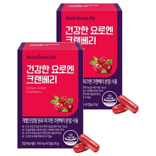 뉴트리원 건강한 요로엔 크랜베리, 60정, 2개