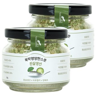 리틀스푼 뚝딱영양한스푼 이유식, 흰살생선맛, 2개, 25g