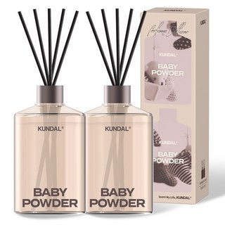 쿤달 퍼퓸 디퓨저 선물세트, 베이비파우더향, 500ml, 2개