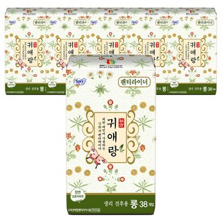 귀애랑 팬티라이너, 롱, 38개입, 6개