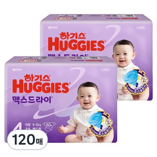 하기스 2024 맥스드라이 밴드형 기저귀 남여공용, 4단계, 120매