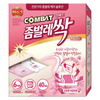 컴배트 좀벌레싹 서랍장용 아로마향 방충제 40p, 20g, 1개