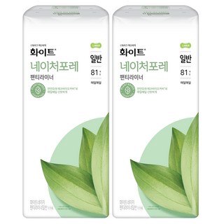 화이트 네이처포레 팬티라이너, 일반, 81개입, 2개