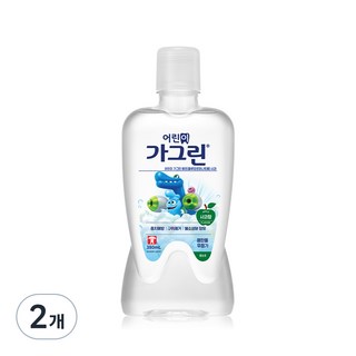 가그린 어린이용 구강세정제 사과향, 380ml, 2개