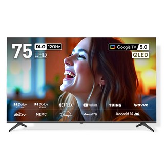 프리즘코리아 4K UHD QLED 구글 5 AI DLG120Hz 스마트TV, CP75G5Q, 방문설치, 벽걸이형, 189.2cm(75인치)