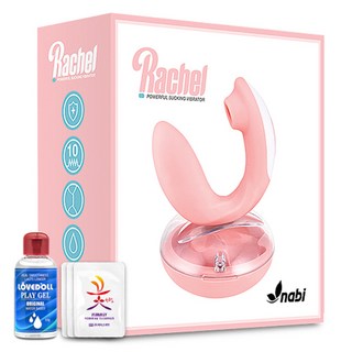 NABI 10단 흡입 듀얼진동 레이첼 바이브레이터 + 플레이젤 + 꽃처럼 3p 세트 31100, 혼합색상(바이브레이터), 랜덤발송(플레이젤), 1세트 대표 이미지 - 무선 진동기 추천