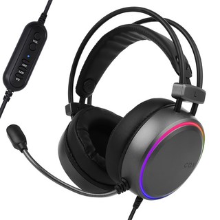 콕스 가상 7.1 ENC EQ RGB 게이밍 헤드셋 CH43 Dark Grey