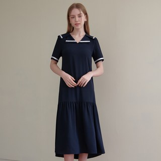 제로스트릿 더블 카라 세일러 원피스