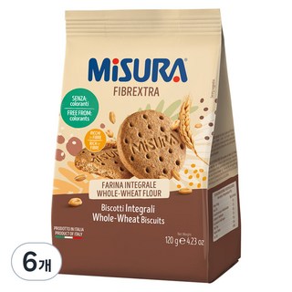 미주라 통밀비스켓, 120g, 6개