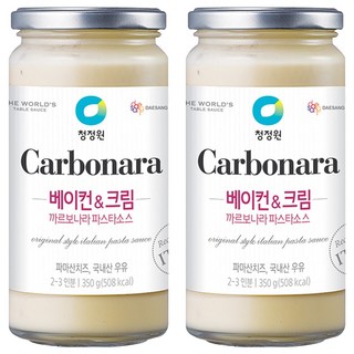청정원 베이컨 앤 크림 까르보나라 파스타 소스, 350g, 2개