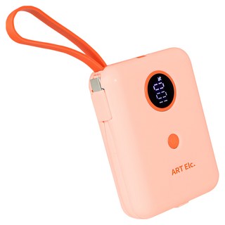 아트일렉 미니 보조배터리 10000mAh, AEC-001, 핑크