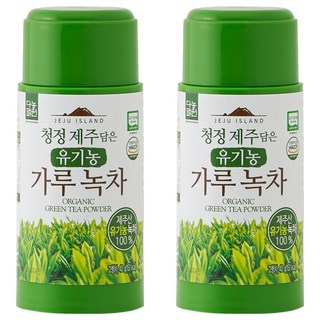 다농원 청정 제주 담은 유기농 가루녹차, 2개, 40g