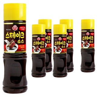 오뚜기 스테이크 소스 470g x 6개 묶음 함박스테이크소스 오뚜기 스테이크 소스 470g x 6개 묶음 함박스테이크소스