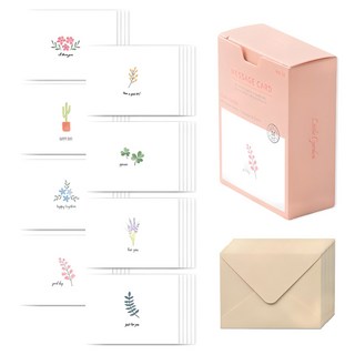 모노라이크 메세지 카드 40p + 봉투 20p, 리틀가든, 1세트