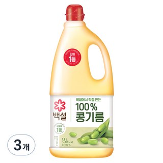 백설 콩기름, 1.8L, 3개 오뚜기오쉐프식용유