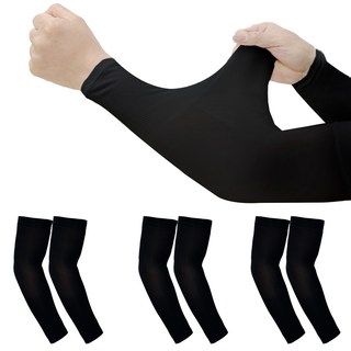 웨이브릭 아이스 아웃도어 UV차단 팔토시 손목형, 블랙, 3개