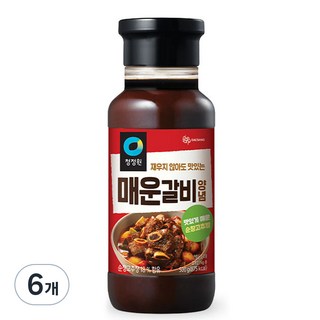 청정원 매운갈비 양념, 500g, 6개
