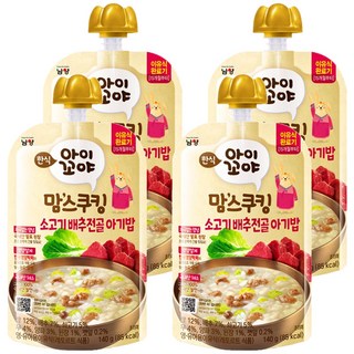 아이꼬야 유아용 맘스쿠킹 이유식 15개월부터, 140g, 4개, 소고기배추전골아기밥