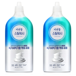자연퐁 스팀워시 식기세척기용 액체세제, 1L, 2개